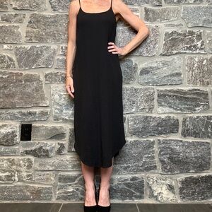 Black Maxi Dress (Z Supply) Built In Shelf Bra Spaghetti Straps Stretch Medium